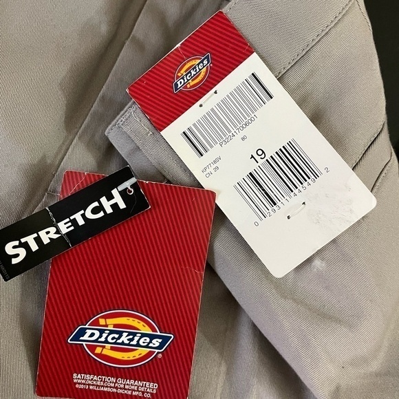 𝅺Dickies Girls Grey Stretch Pants Classic Fit Straight Leg • NWT • 19​ - Picture 8 of 11